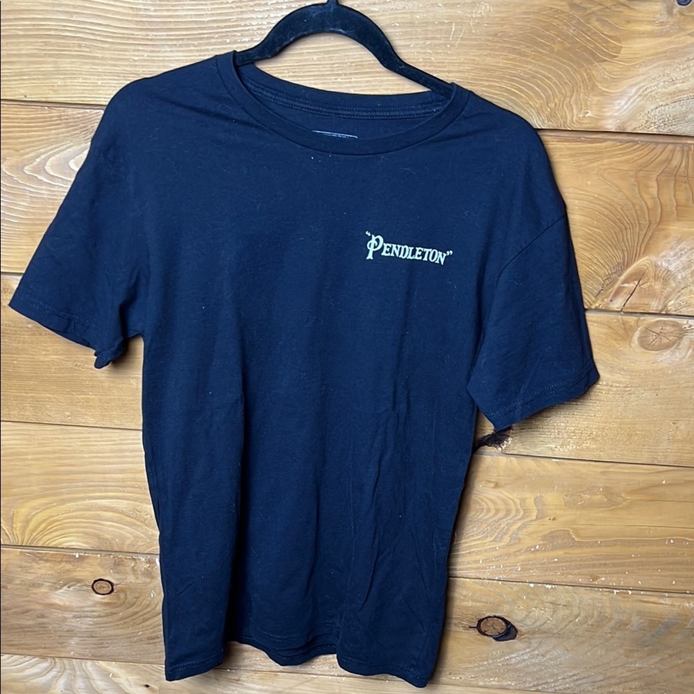 Pendleton Woolen Mills Graphic T-Shirt Mens Medium Black Short Sleeve Cotton Y2K